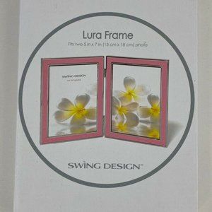 Lura picture Frame By Swing Design Two 5x7” Pink